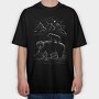 Bear Family Lines, Tricou Oversize Barbati (Unisex)