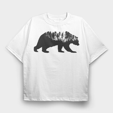 Bear Forest, Tricou Oversize Barbati (Unisex)