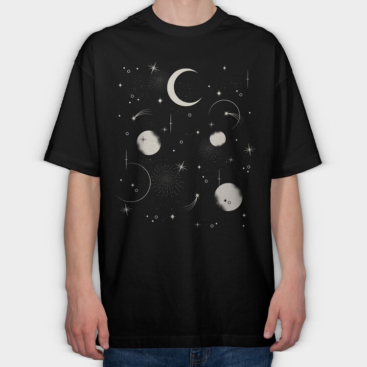 Night Sky, Tricou Oversize Barbati (Unisex)