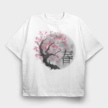 Japanese Spring, Tricou Oversize Barbati (Unisex)