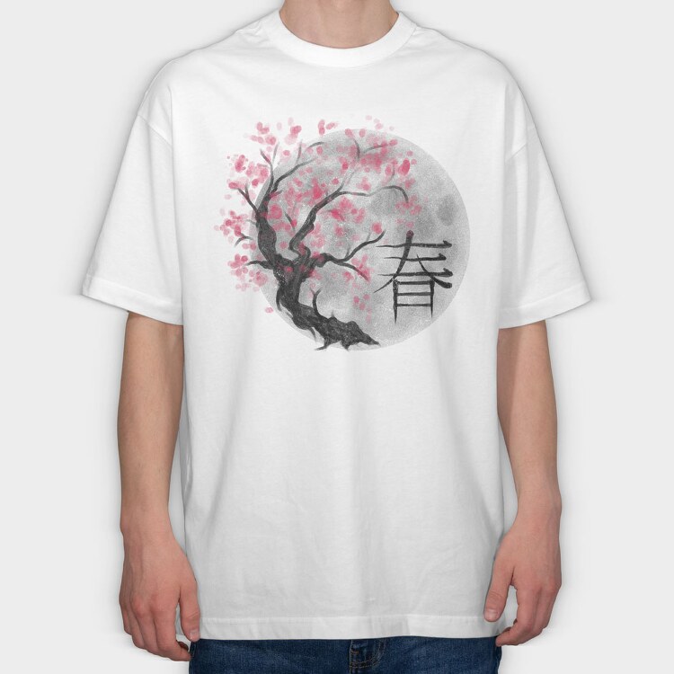 Japanese Spring, Tricou Oversize Barbati (Unisex)