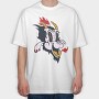 Satan Cartoon, Tricou Oversize Barbati (Unisex)