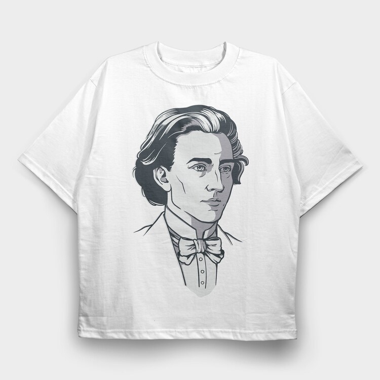 Frederic Chopin, Tricou Oversize Barbati (Unisex)