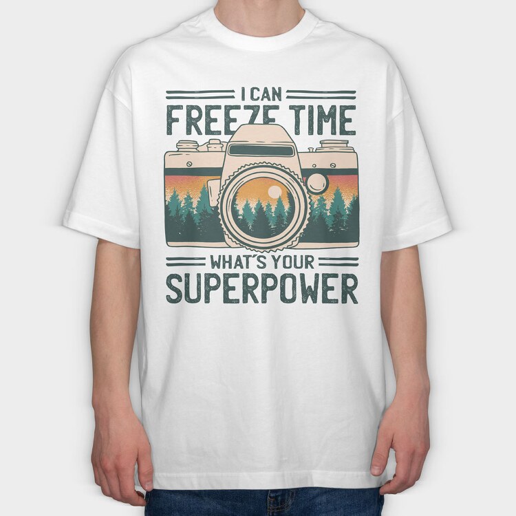 Freeze Time, Tricou Oversize Barbati (Unisex)