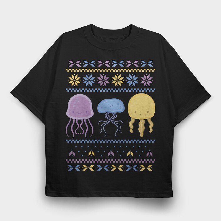 Jellyfish Sweater, Tricou Oversize Barbati (Unisex)