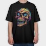 Colorful Skull, Tricou Oversize Barbati (Unisex)