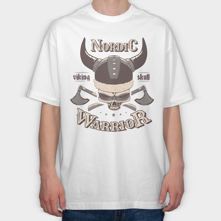 Nordic Warrior, Tricou Oversize Barbati (Unisex)