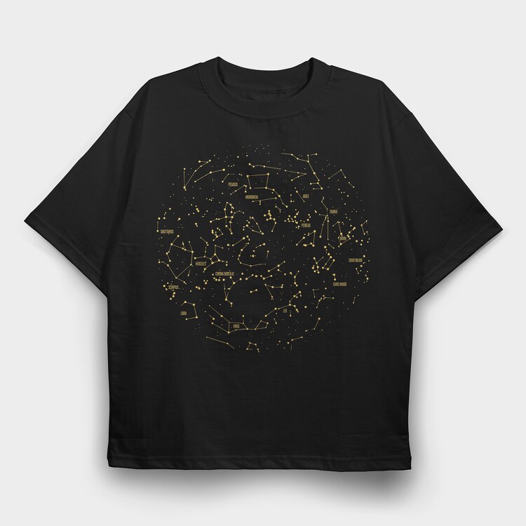 North Constellations, Tricou Oversize Barbati (Unisex)