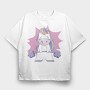 Unicorn Lifting Weights, Tricou Oversize Barbati (Unisex)
