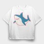 Shark 2, Tricou Oversize Barbati (Unisex)