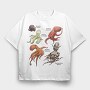 Octopus Set, Tricou Oversize Barbati (Unisex)