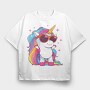 Unicorn Sunglasses, Tricou Oversize Barbati (Unisex)