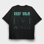 Keep Calm and Respawn, Tricou Oversize Barbati (Unisex)