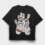 Funny Bowling Pins, Tricou Oversize Barbati (Unisex)