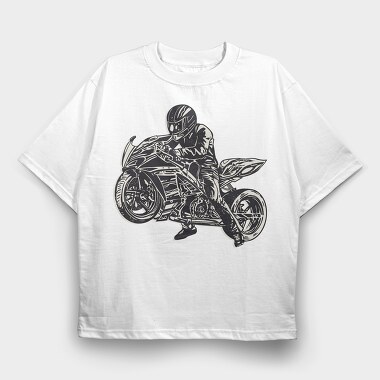Big Bike, Tricou Oversize Barbati (Unisex)