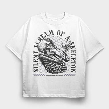 Silent Scream of a Skeleton, Tricou Oversize Barbati (Unisex)