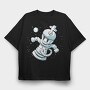 King Chess Cartoon, Tricou Oversize Barbati (Unisex)