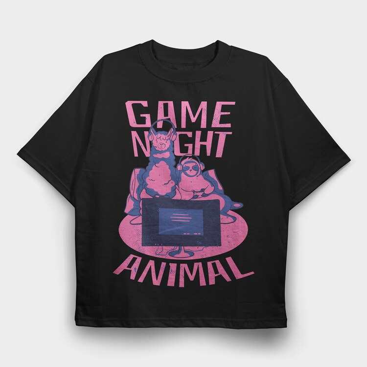 Game Night Animal, Tricou Oversize Barbati (Unisex)