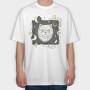 Cosmic White Cat, Tricou Oversize Barbati (Unisex)