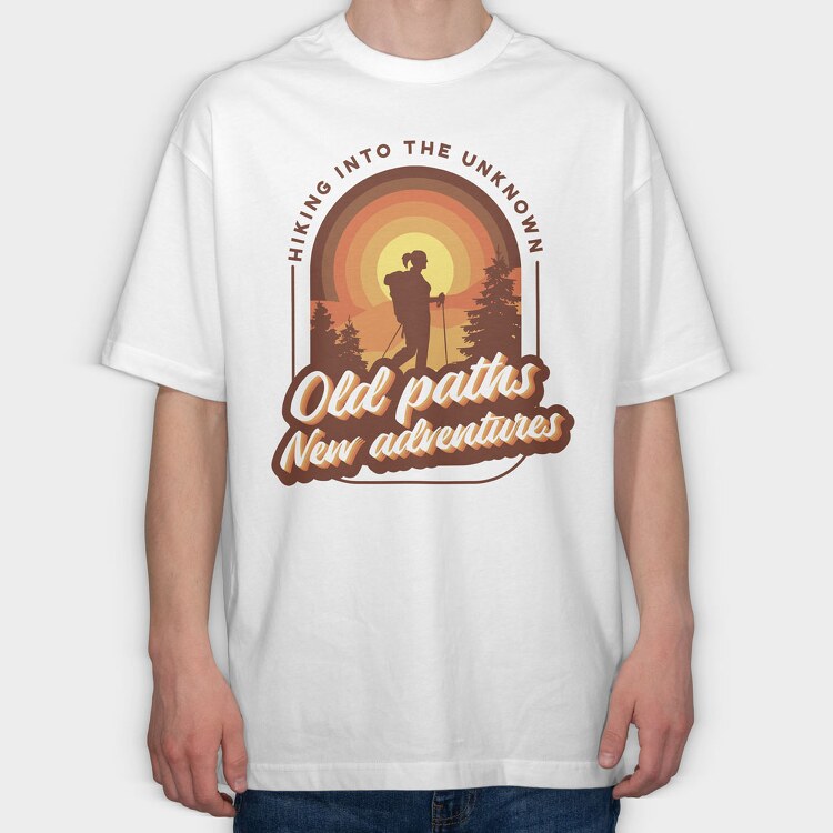 Old Paths New Adventures, Tricou Oversize Barbati (Unisex)