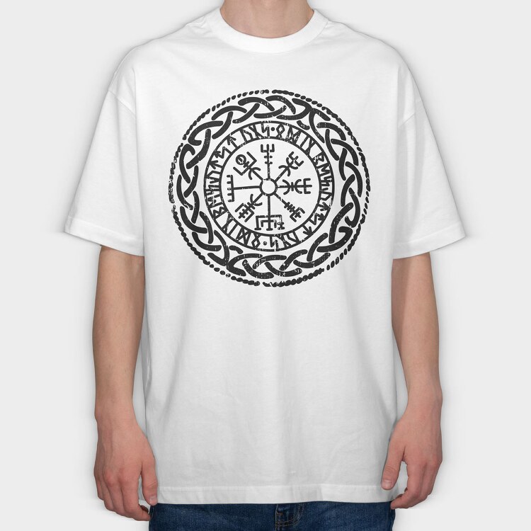 Viking Compass Odin, Tricou Oversize Barbati (Unisex)