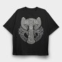 Viking Hammer Runes, Tricou Oversize Barbati (Unisex)