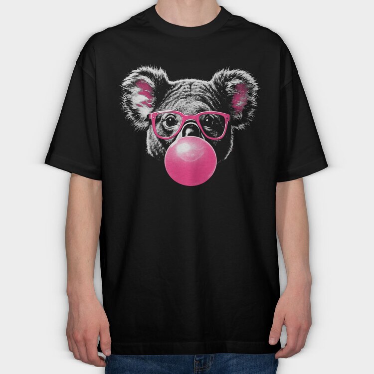 Koala Bubblegum Monochrome Sunglasses Pink, Tricou Oversize Barbati (Unisex)
