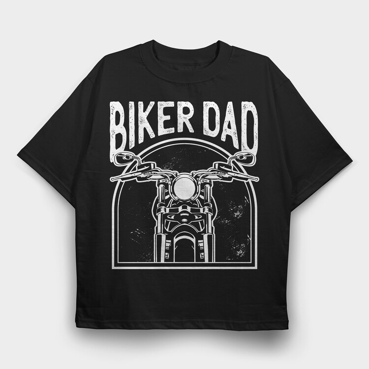 Biker Dad, Tricou Oversize Barbati (Unisex)