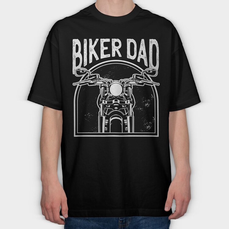 Biker Dad, Tricou Oversize Barbati (Unisex)