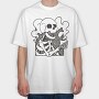 Skeleton Coffee, Tricou Oversize Barbati (Unisex)