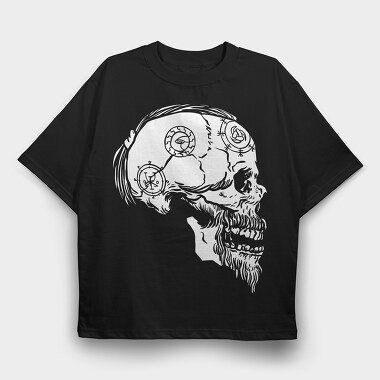 Viking Skull 2, Tricou Oversize Barbati (Unisex)