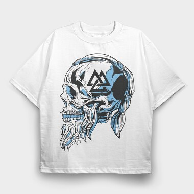 Viking Skull 5, Tricou Oversize Barbati (Unisex)