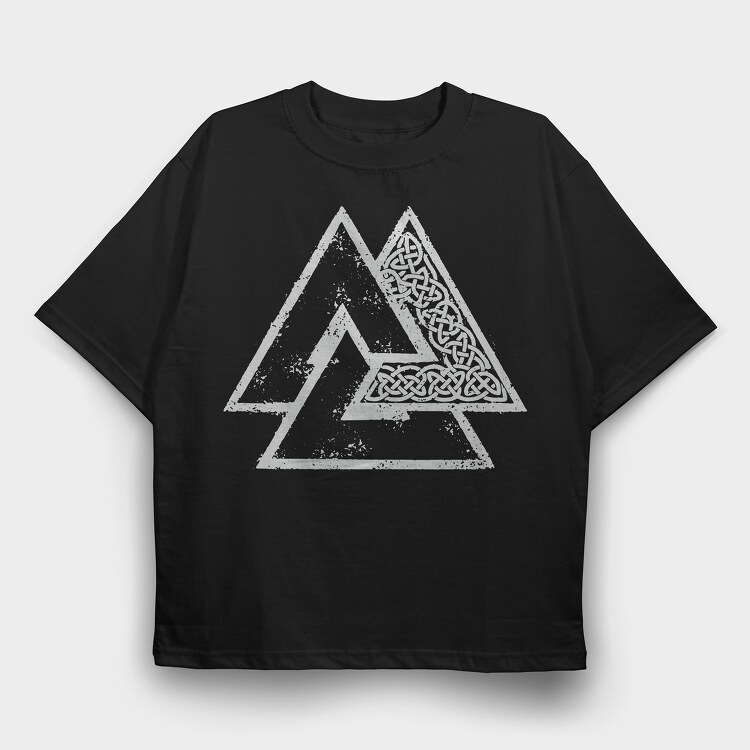 Viking Triangles, Tricou Oversize Barbati (Unisex)