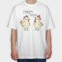Crazy Funny Chickens, Tricou Oversize Barbati (Unisex)