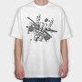 Skeleton Hand Drums, Tricou Oversize Barbati (Unisex)