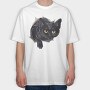 Black Cat Box, Tricou Oversize Barbati (Unisex)
