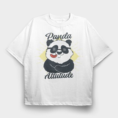 Panda Attitude, Tricou Oversize Barbati (Unisex)