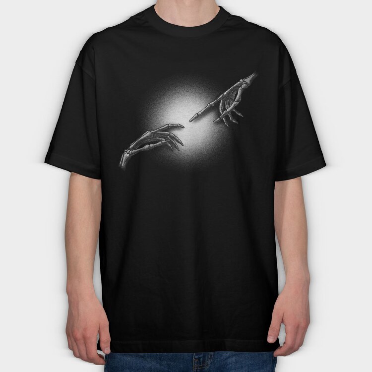 Creation Skeleton Hands, Tricou Oversize Barbati (Unisex)