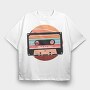 Vintage Cassette Design, Tricou Oversize Barbati (Unisex)