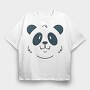 Panda Face, Tricou Oversize Barbati (Unisex)