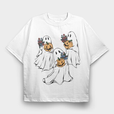 Ghosts Halloween, Tricou Oversize Barbati (Unisex)