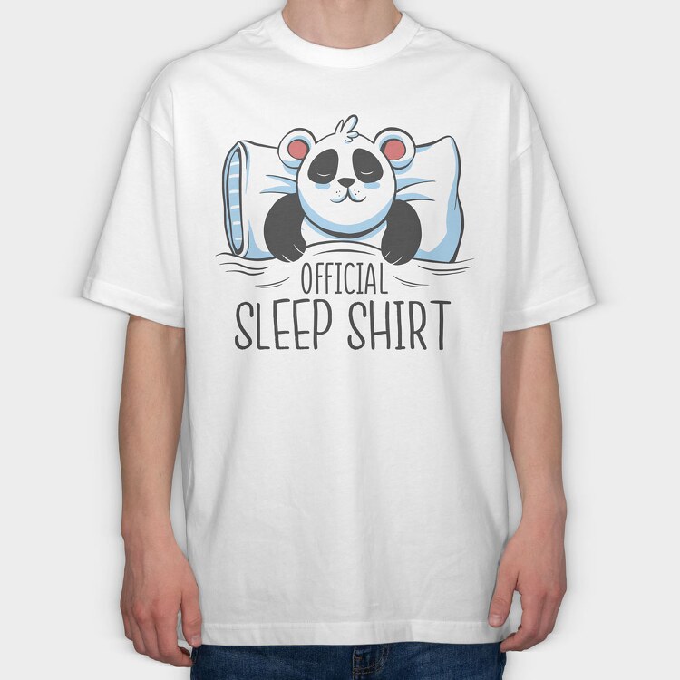 Panda Sleep, Tricou Oversize Barbati (Unisex)
