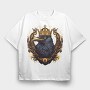 Crow Gold Crown, Tricou Oversize Barbati (Unisex)