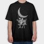 Skeletons Couple Guitar Moon, Tricou Oversize Barbati (Unisex)