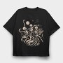 Skeletons Dancing Fire, Tricou Oversize Barbati (Unisex)