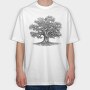Vintage Oak Tree, Tricou Oversize Barbati (Unisex)