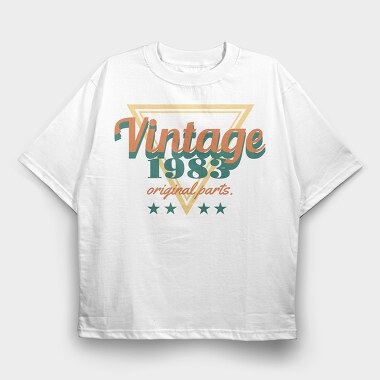 Vintage Triangle, Tricou Oversize Barbati (Unisex)