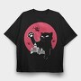 Cute Catzilla, Tricou Oversize Barbati (Unisex)