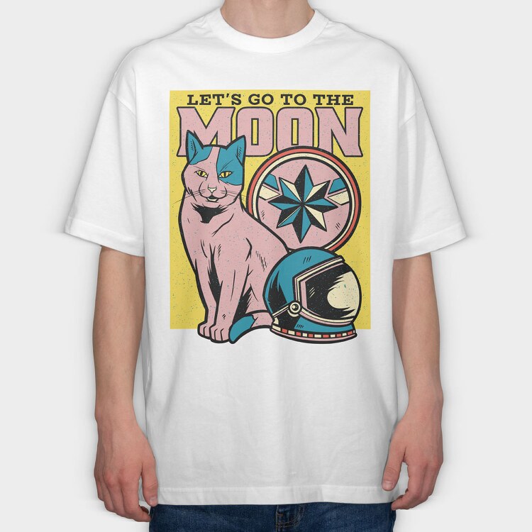 Lets Go to the Moon, Tricou Oversize Barbati (Unisex)