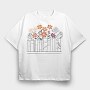 Books Flowers, Tricou Oversize Barbati (Unisex)